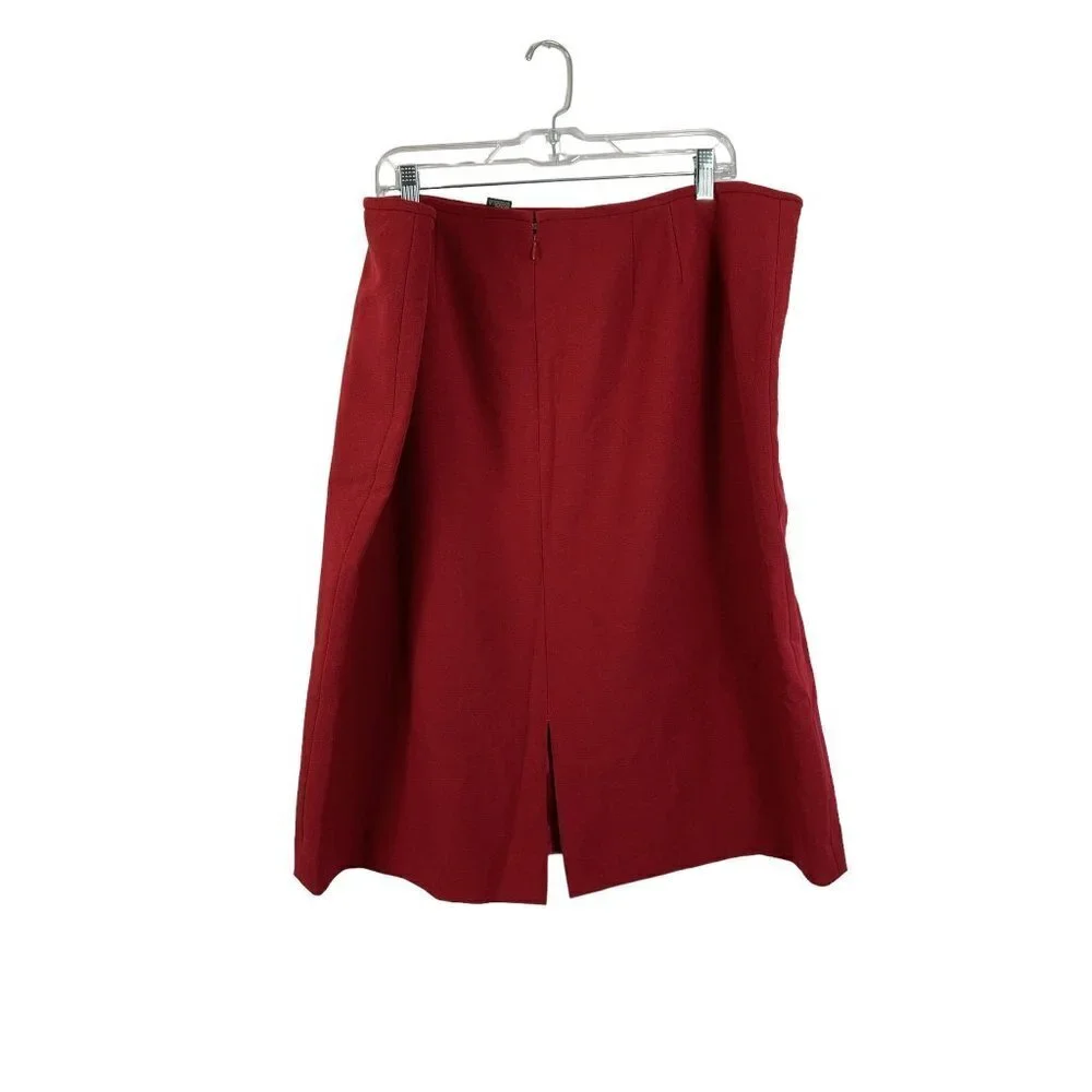 Tahari Arthur S. Levine Women's Ruby Red Jacket & Skirt Suit Set